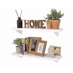 JS Home Set Of 2 Wall Shelves 16.9 Inches Wall Mounted NEW